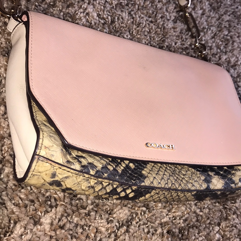 Coach Crossbody Safiano and Snakeskin purse